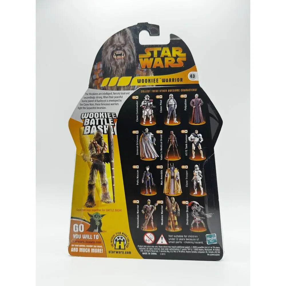 Star Wars ROTS Wookiee Warrior‎ #43 Battle Bash Hasbro 2005 Action Figure